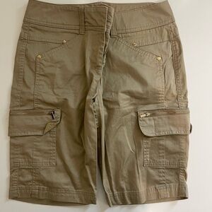Cache Khaki Cargo Bermuda Shorts